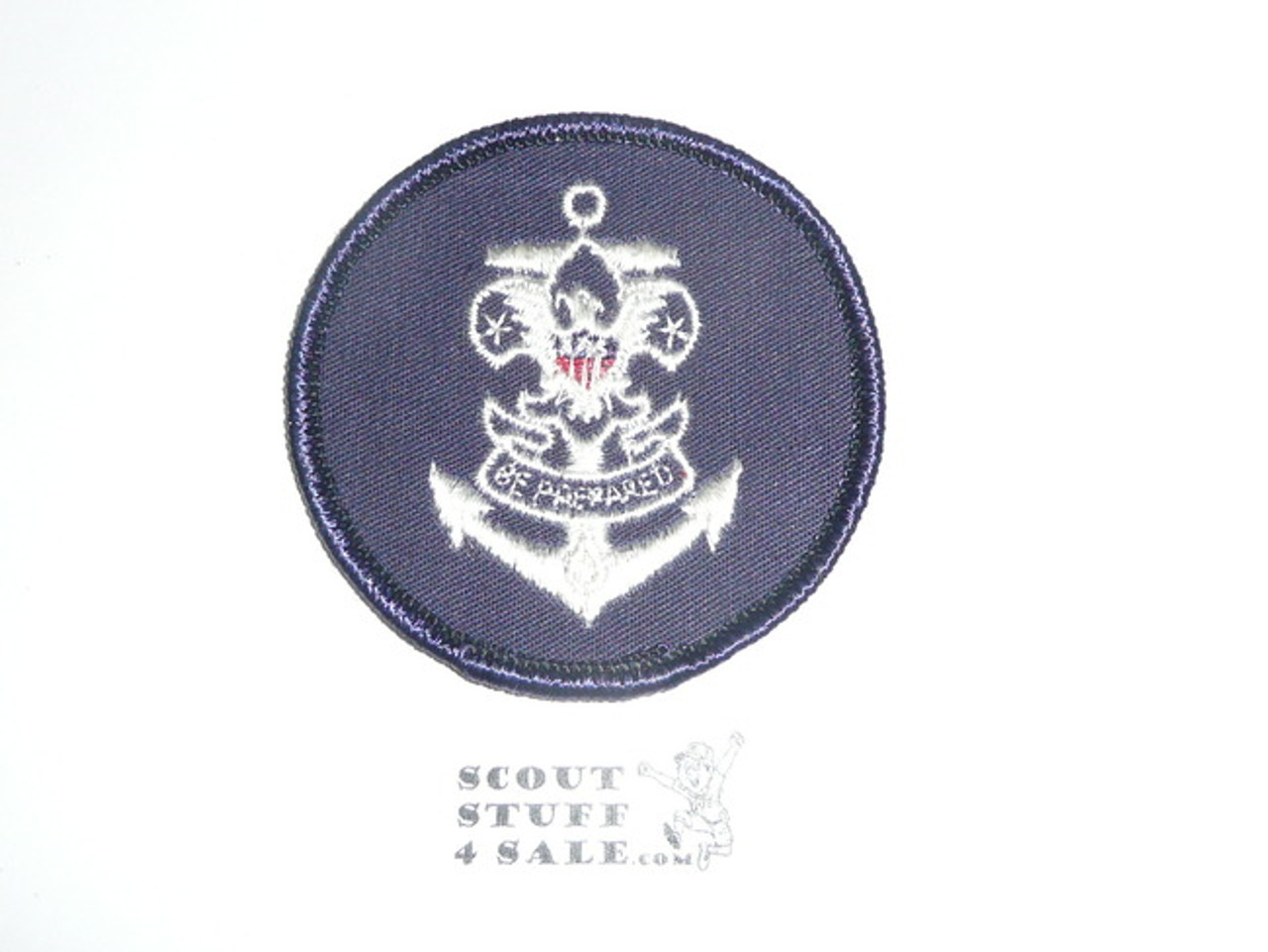 Sea Scout Universal Emblem Patch on Blue Twill, 1980's