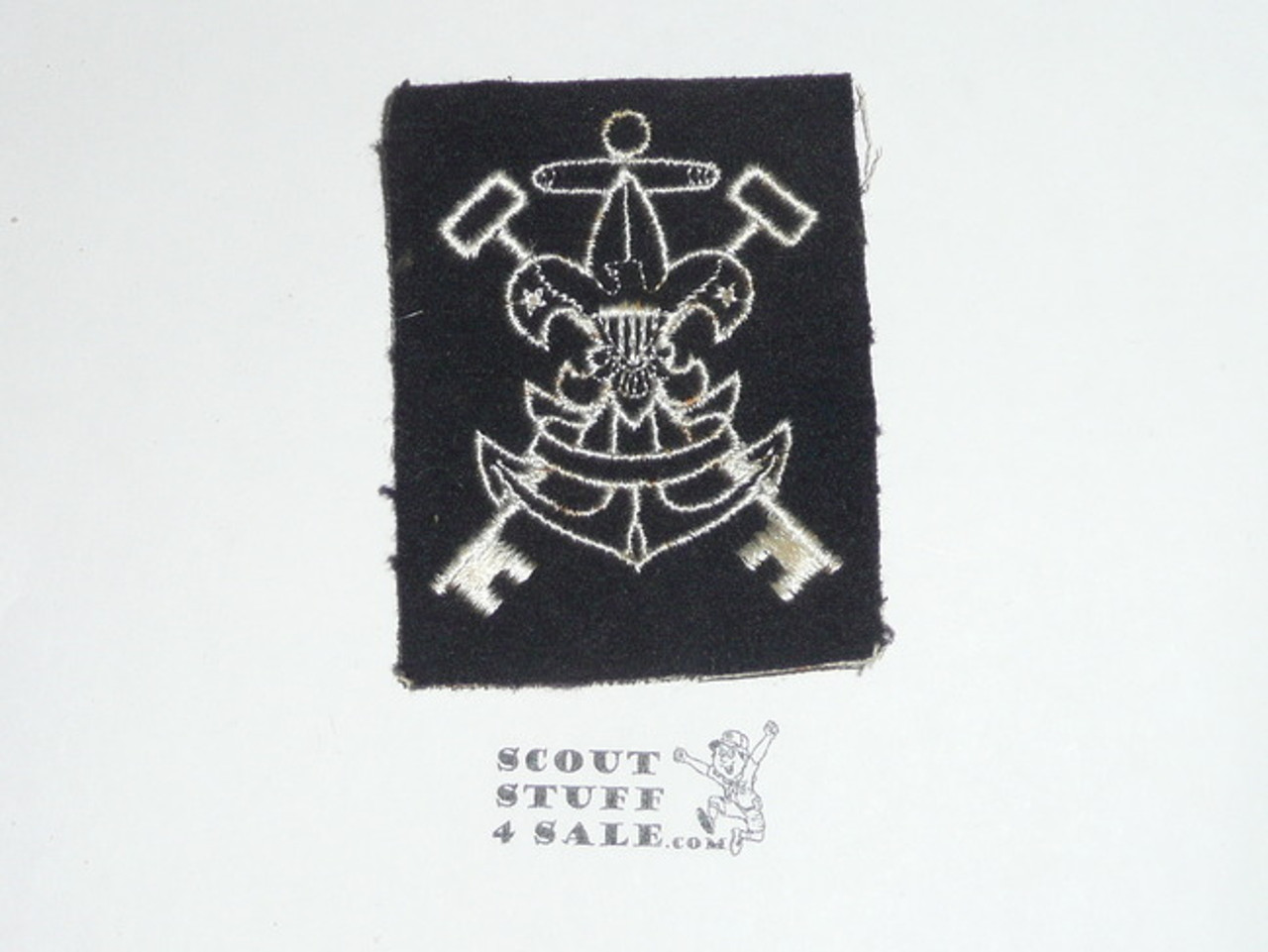 Sea Scout Position Patch, Purser on blue felt, 1960's