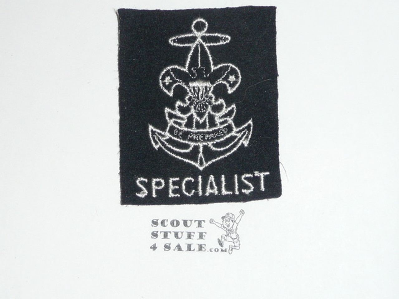 Sea Scout Position Patch, Specialist on blue felt, 1960's, MINT