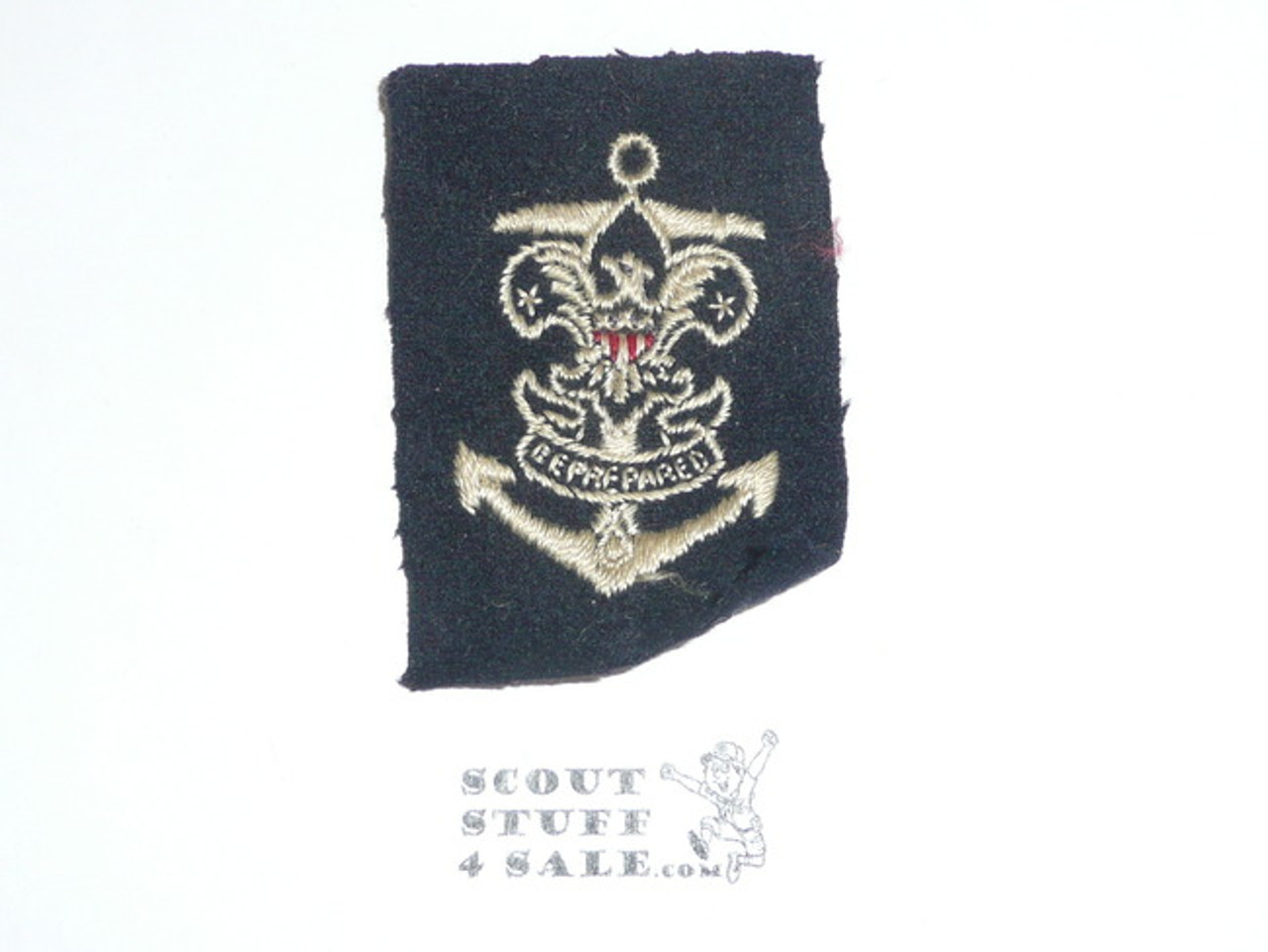 Sea Scout Position Patch, Quartermaster on blue felt