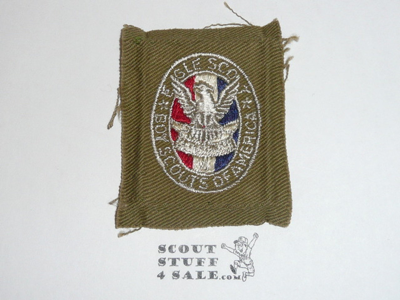 Eagle Scout Patch, Type 2, 1933-1955, Khaki Cloth, sewn buy in very good condition