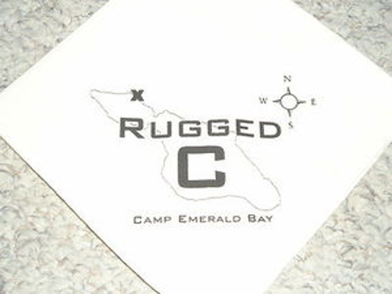 Camp Emerald Bay - Rugged C (Canoe) Neckerchief - Very RARE