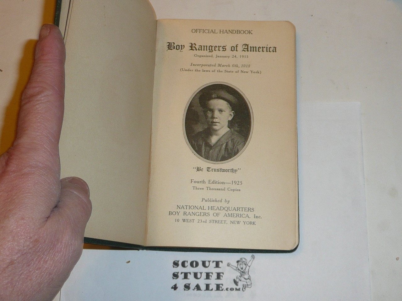 1925 Boy Rangers of America Handbook, Hardbound