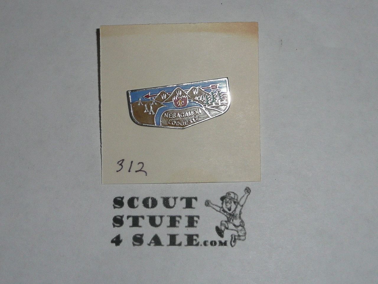 Nebagamon O.A. Lodge #312 Flap Shaped Pin - Scout