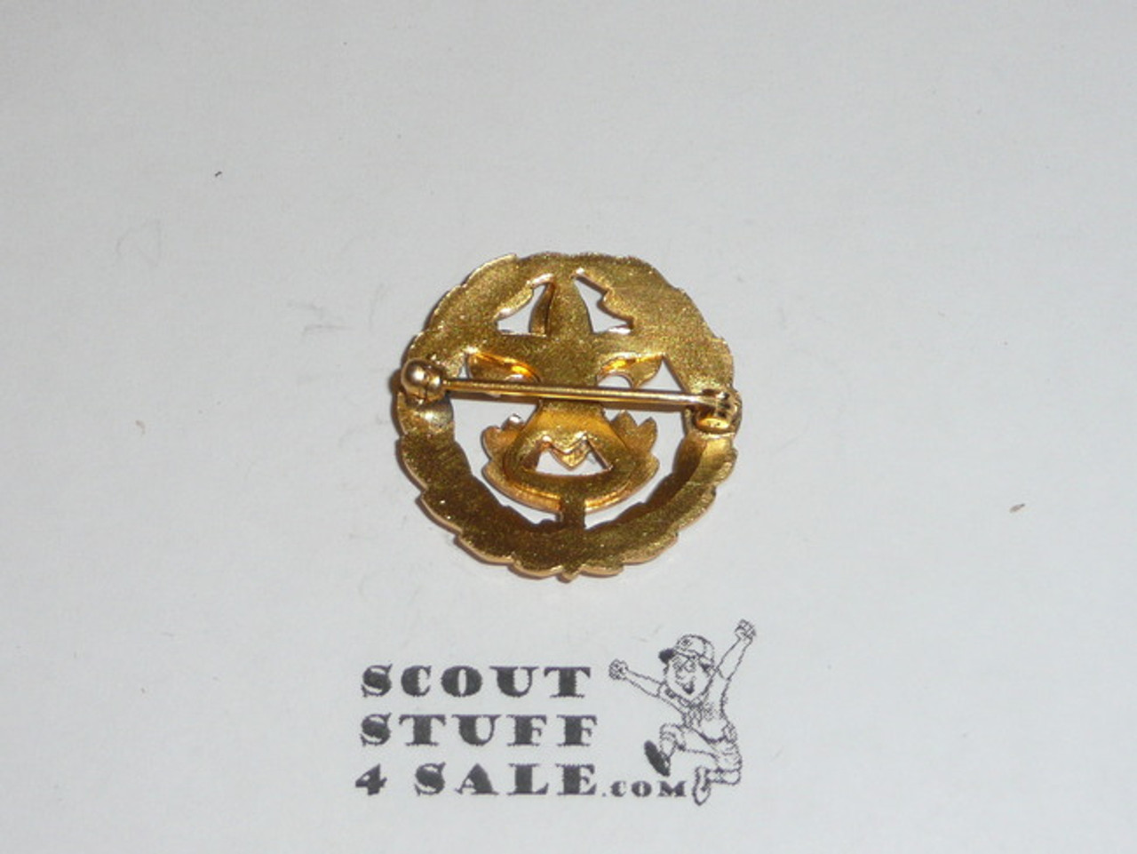 Neighborhood Commissioner Collar Brass, Tall Crown, Horizontal Spin Lock Back, MINT Condition