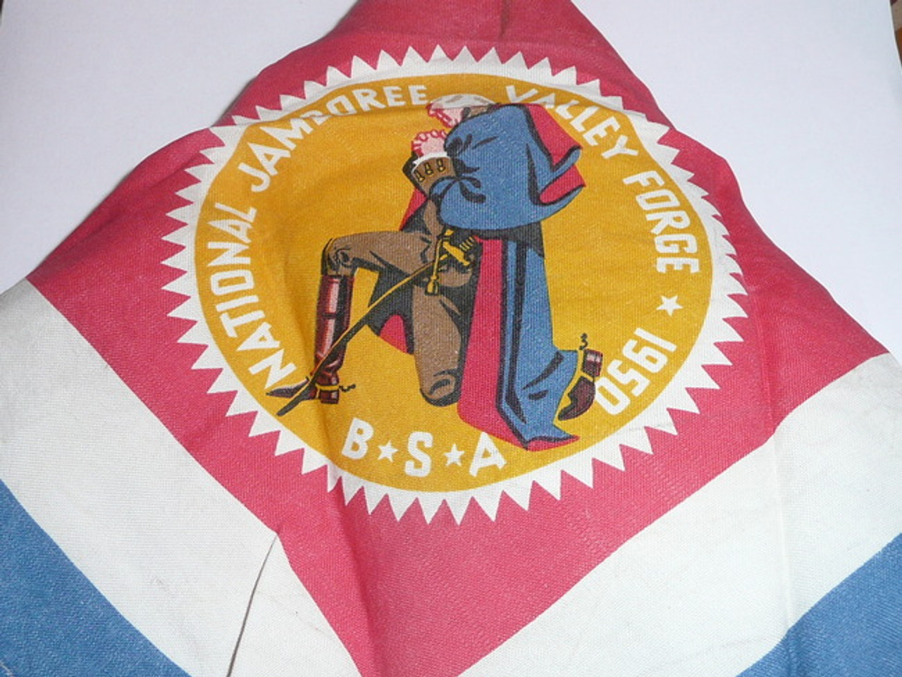 1950 National Jamboree Rayon Neckerchief, lite use