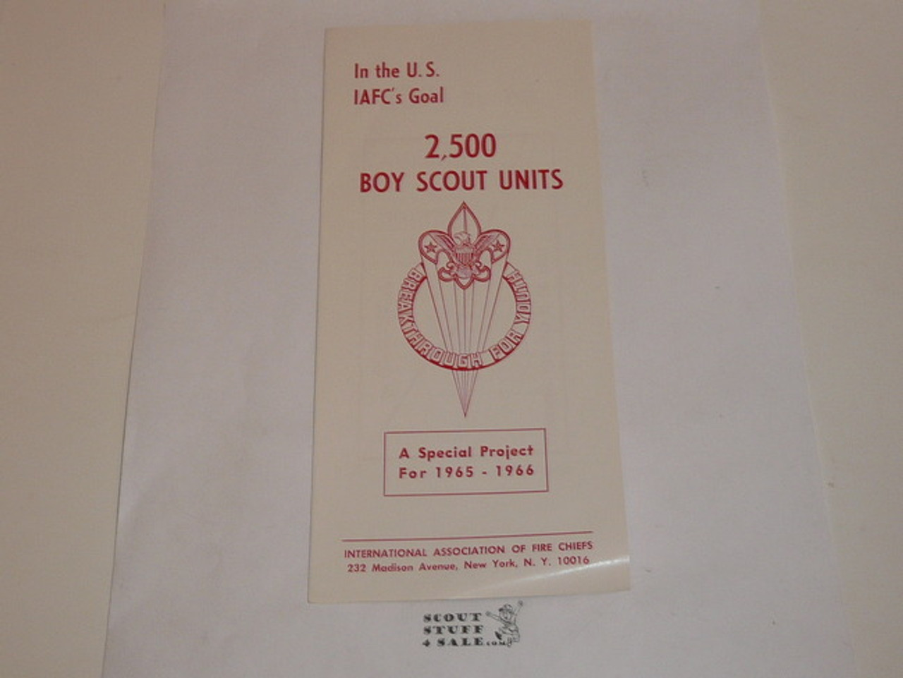 1965 International Association of Fire Chiefs Partnership with Scouting Brochure
