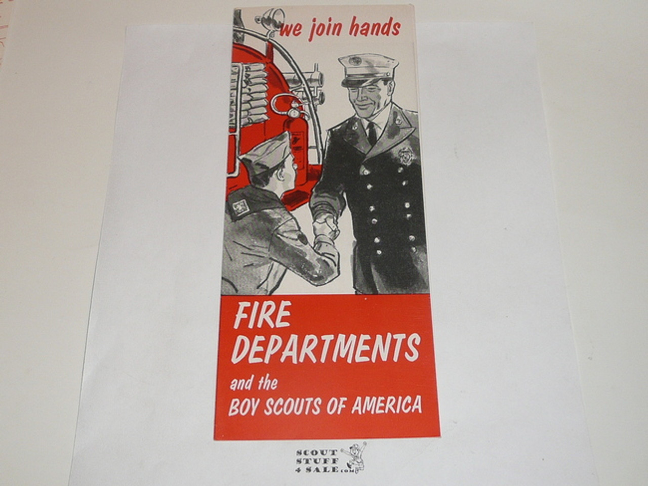 1957 "We Join Hands" Fire Departments and The Boy Scouts of America Brochure