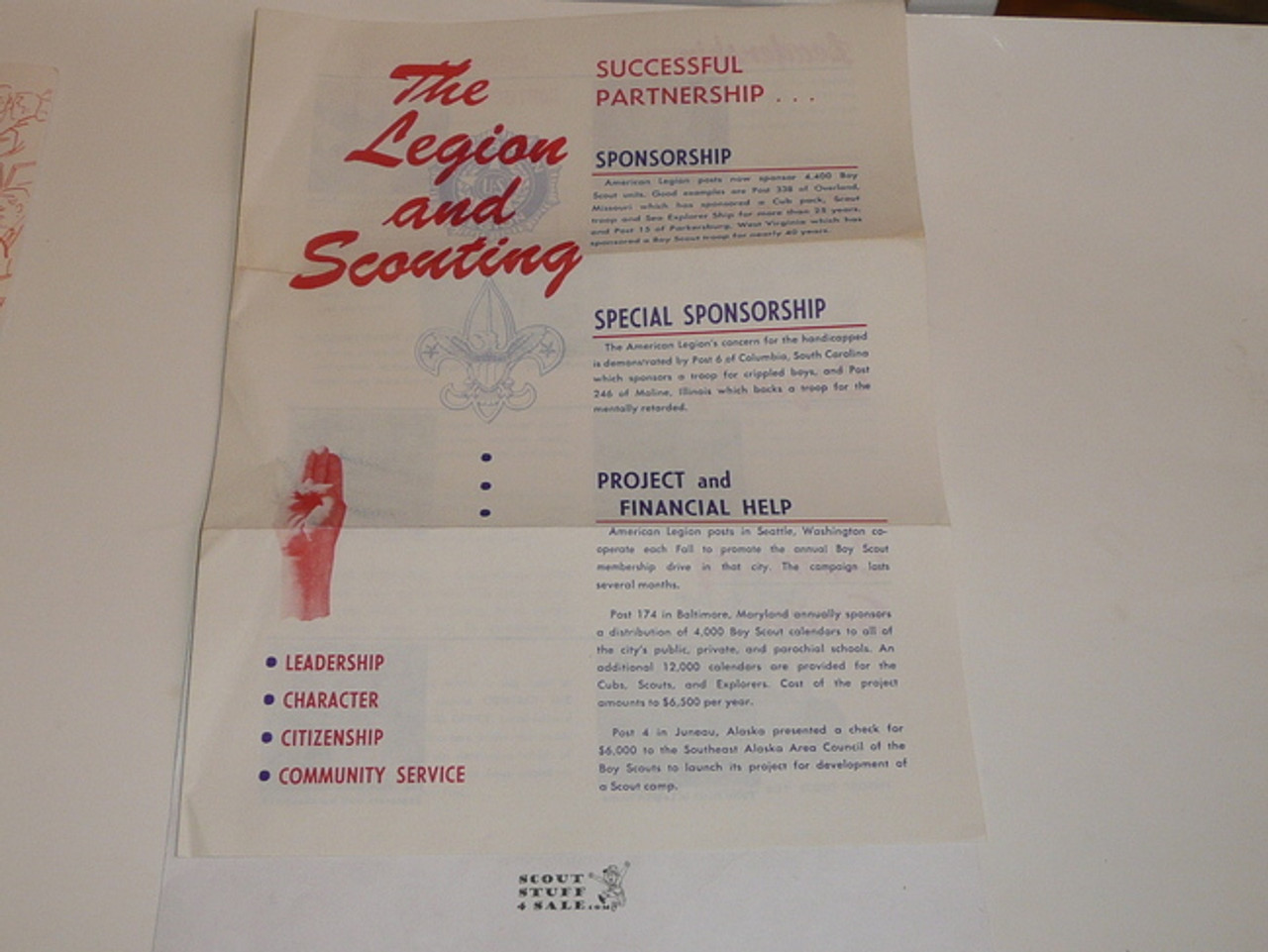 1960's The American Legion and Scouting Brochure
