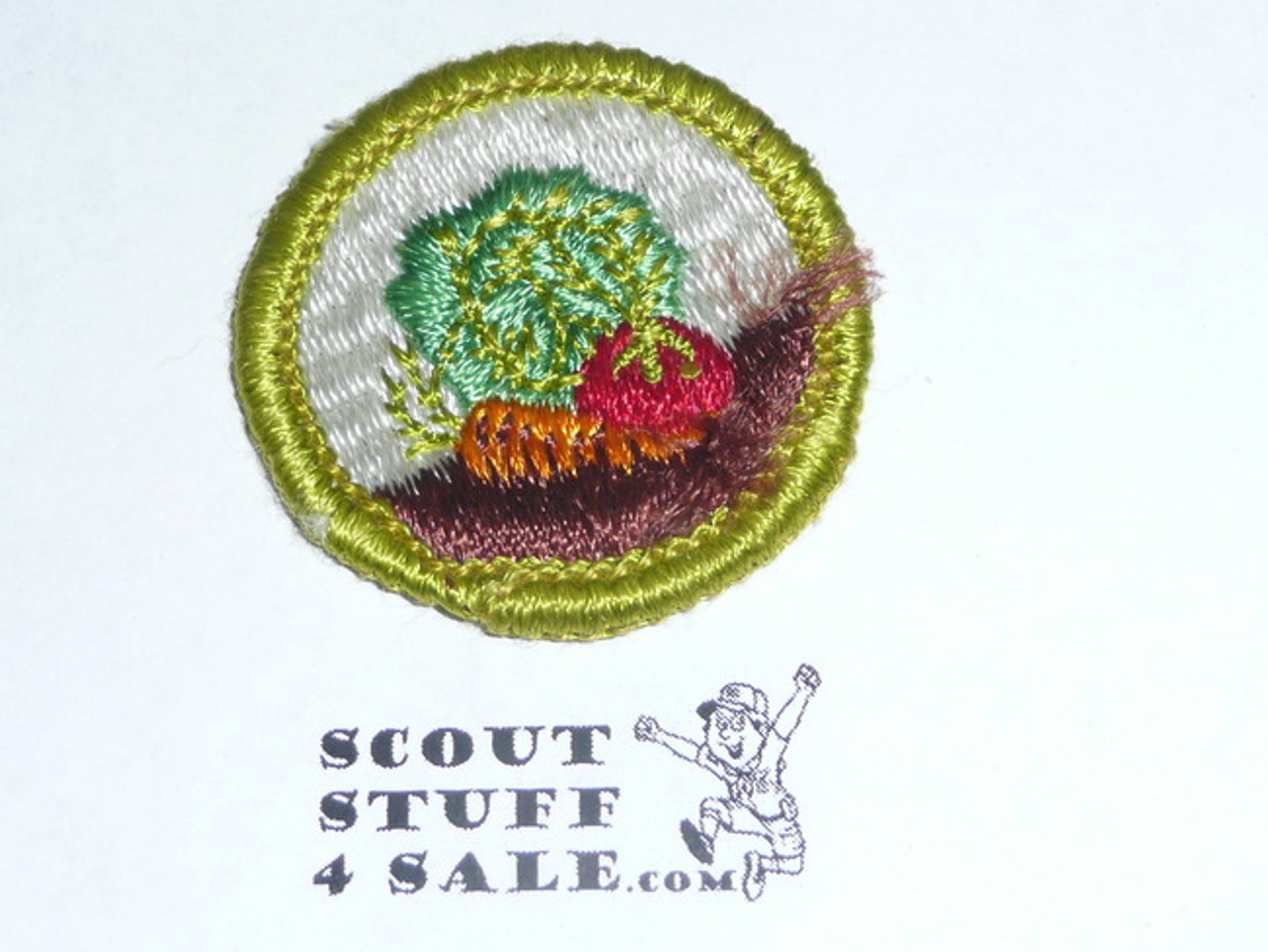 Gardening - Type G - Fully Embroidered Cloth Back Merit Badge (1961-1971)