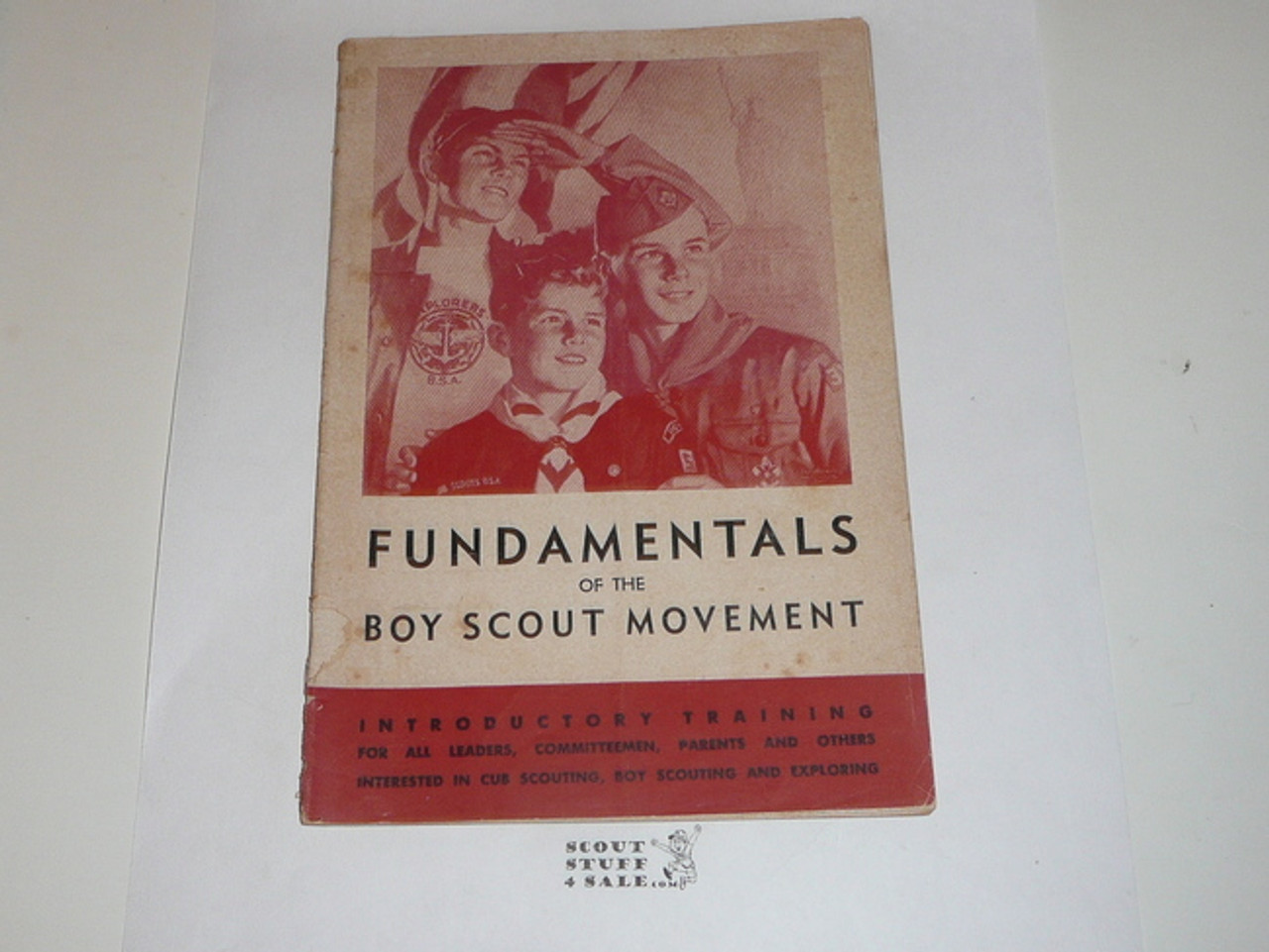 1950 Fundamentals of the Boy Scout Movement, Introductory Training, 10-50 printing, some wear and underlining
