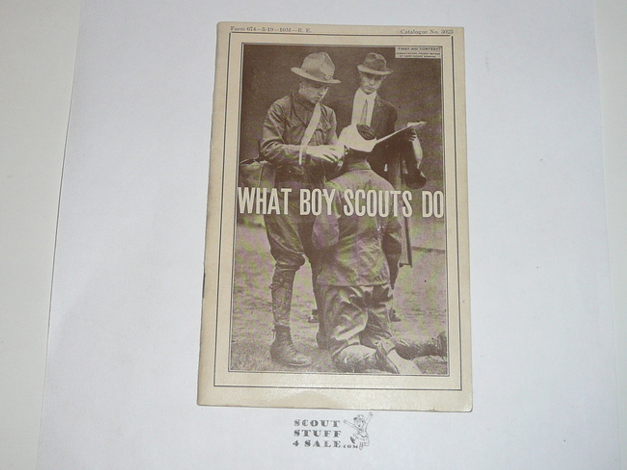 1919 What Boy Scouts Do, Boy Scout Promotional Brochure, Pictoral book, Great teens Scouting pictures, 24 pages, 5-19 printing