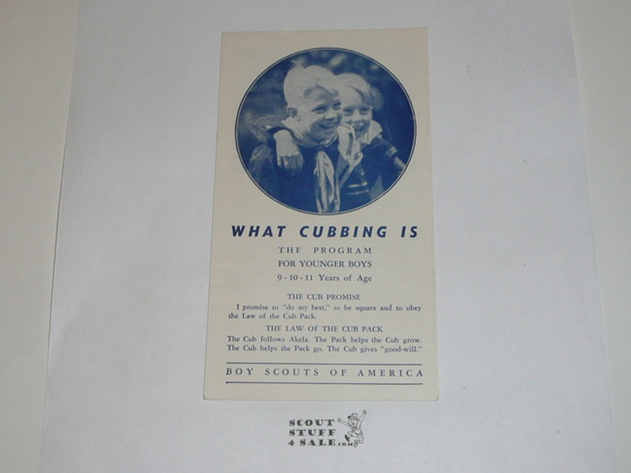 1943 What Cubbing Is, Boy Scout Promotional Brochure, 12-43 printing