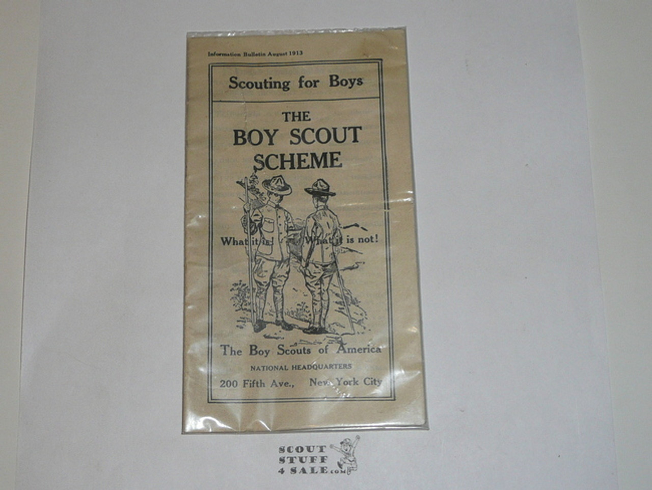 1913 The Boy Scout Scheme, Information Bulletin, Ultra Rare BSA Formation Booklet