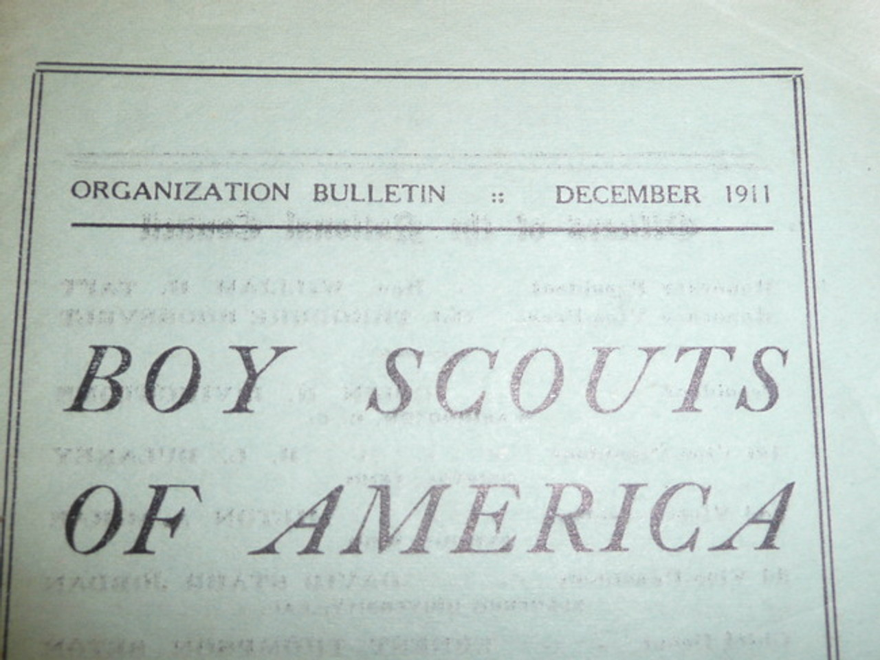 1911 Suggestions Regarding the Formation of Local Councils Patrols and Troops - Scout Officers and their Duties, Organizational Bulletin, Ultra Rare BSA Formation Booklet, 4 Bulletins in Set