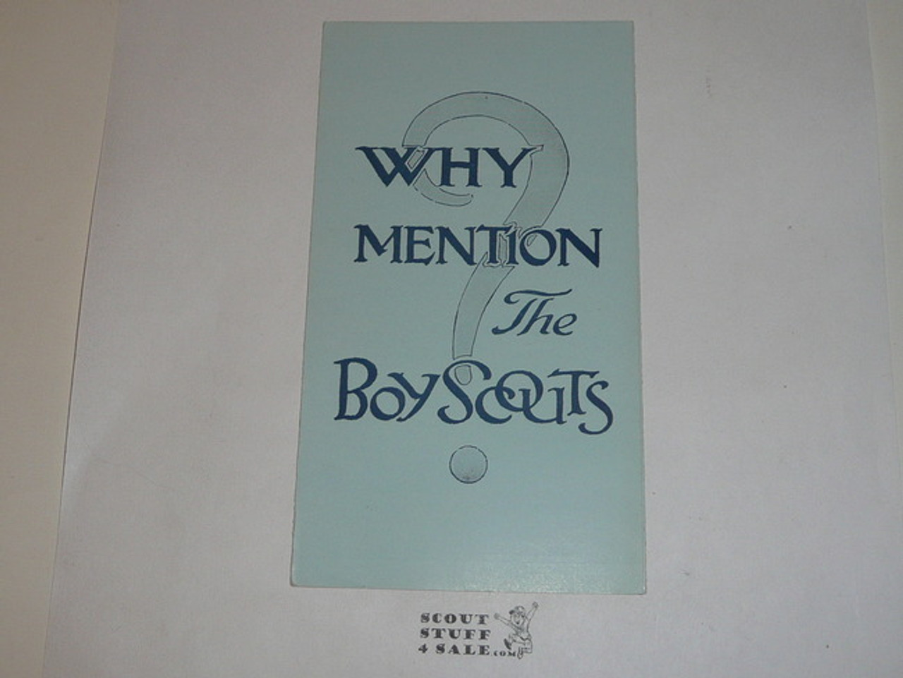 1930's Why Mention the Boy Scouts Promotional Brochure