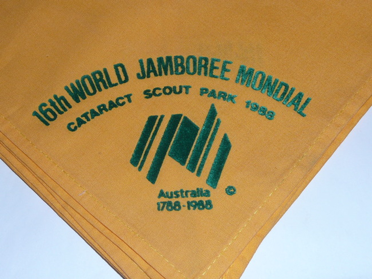 1987-1988 Boy Scout World Jamboree Official Neckerchief, Yellow
