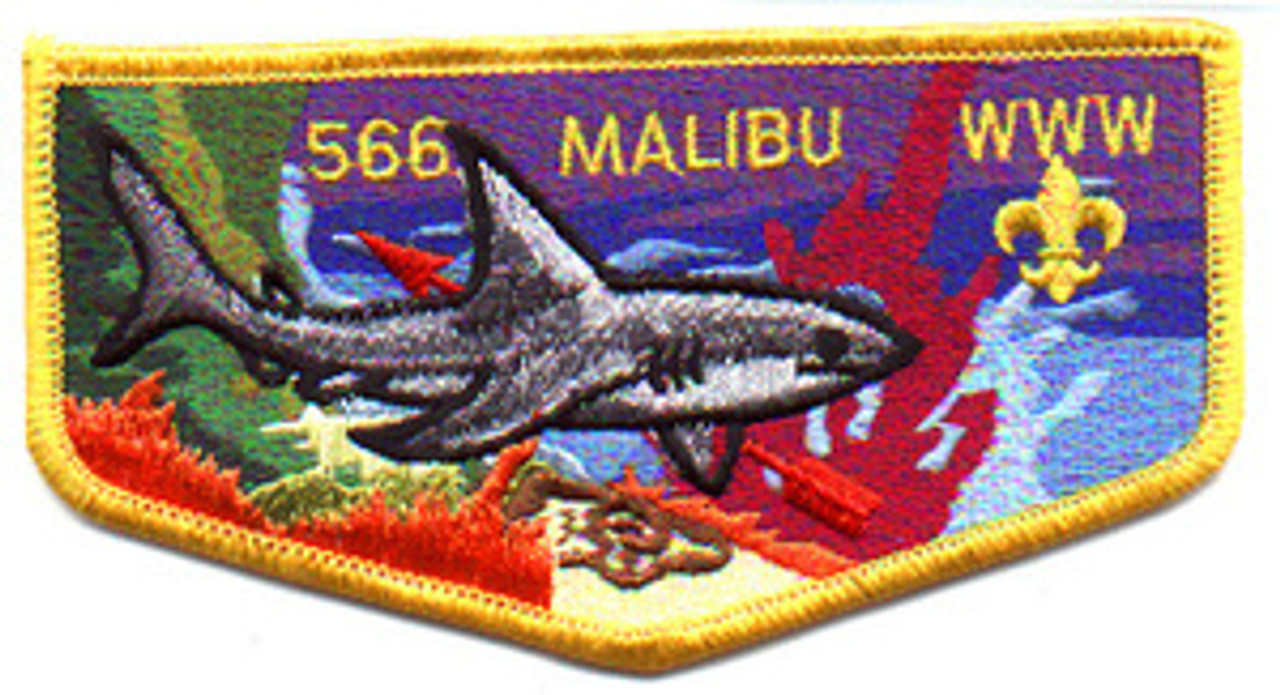 Order of the Arrow Lodge #566 Malibu S11 Service Flap Patch - RARE