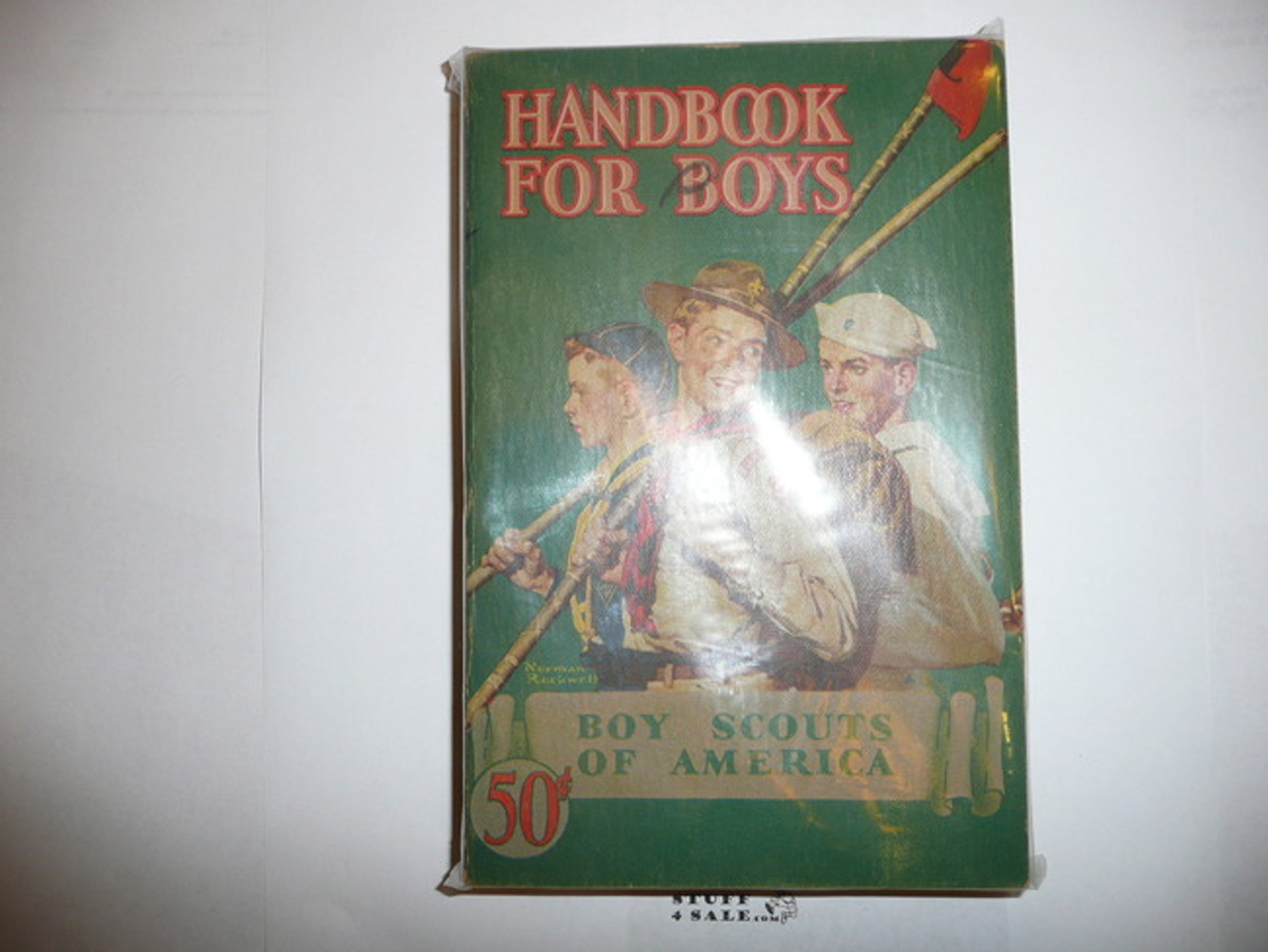 1941 Boy Scout Handbook, Fourth Edition, Thirty-fourth Printing, Norman Rockwell Cover, near MINT, minimal edge wear, distributed by American News Co.