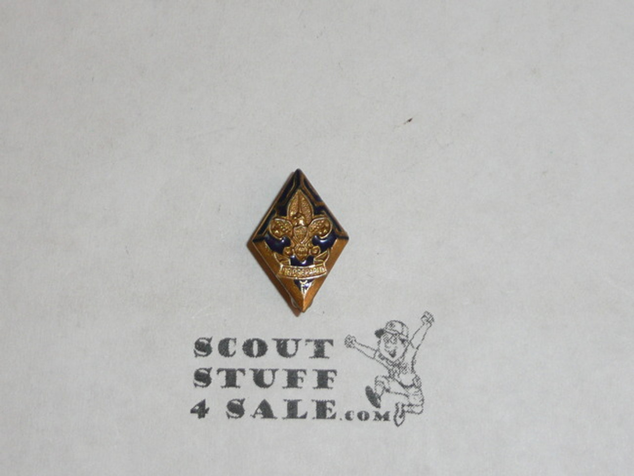 5 Year Veteran Pin, 1930's Issue, Gold Filled, Marked "Filled"