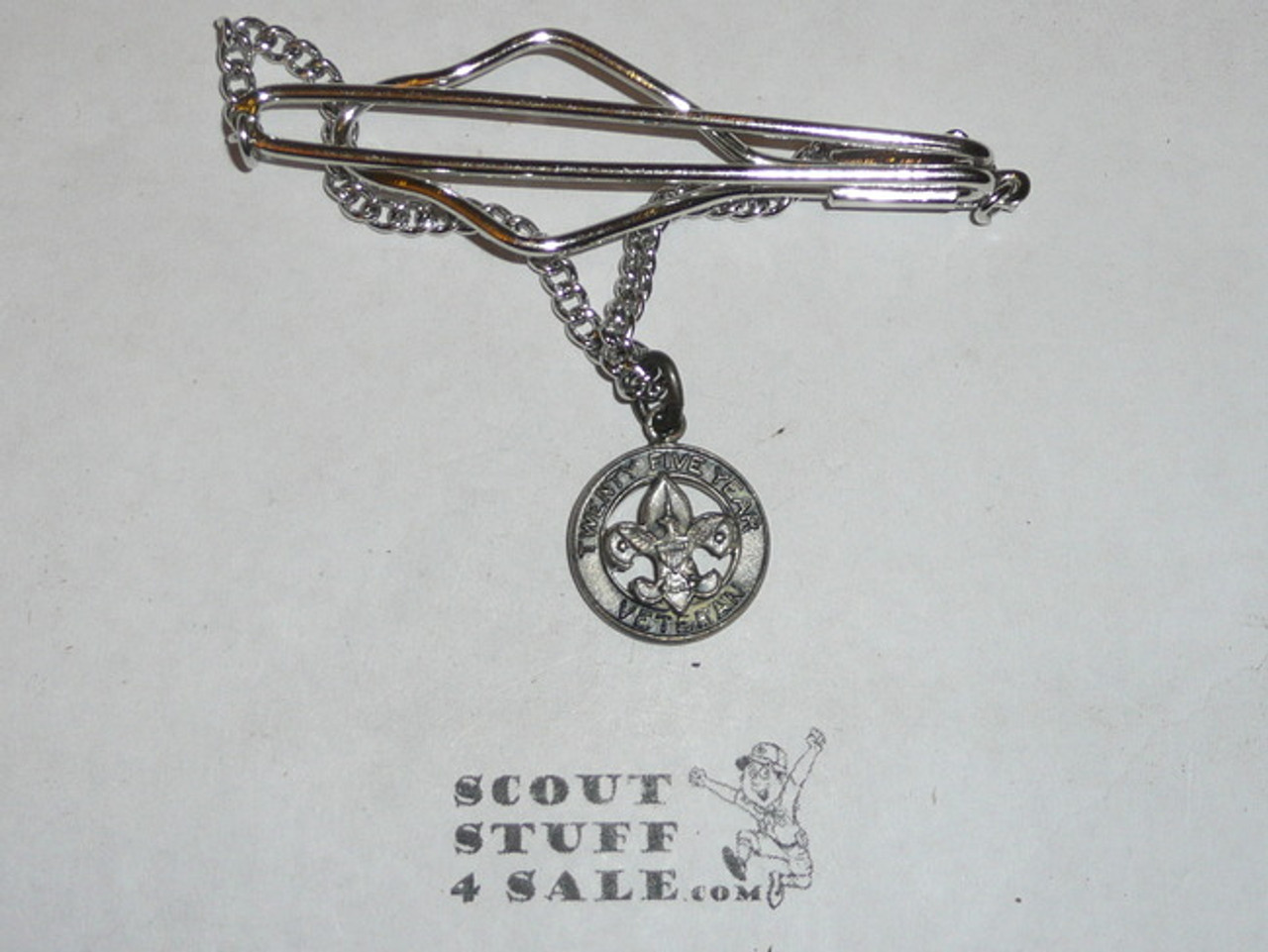 25 Year Veteran Tie Bar, 1960's Issue, STERLING