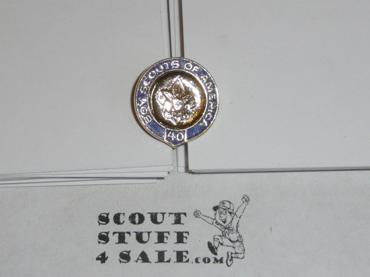 40 Year Veteran Pin, 1970's Issue, Post Back