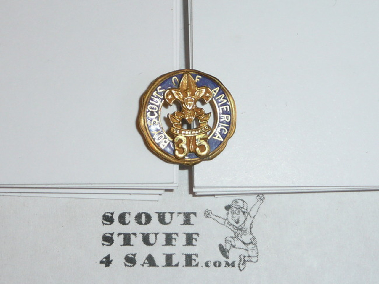 35 Year Veteran Pin, 1950's Issue, 10K GOLD, Post back