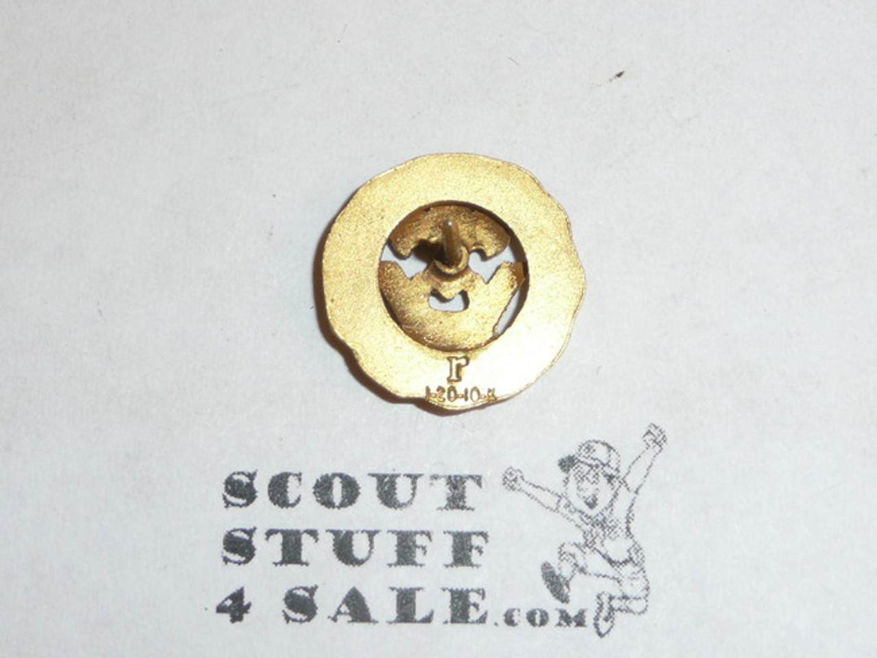 15 Year Veteran Pin, 1940's Issue, Robbins, 10K GOLD, Post Back