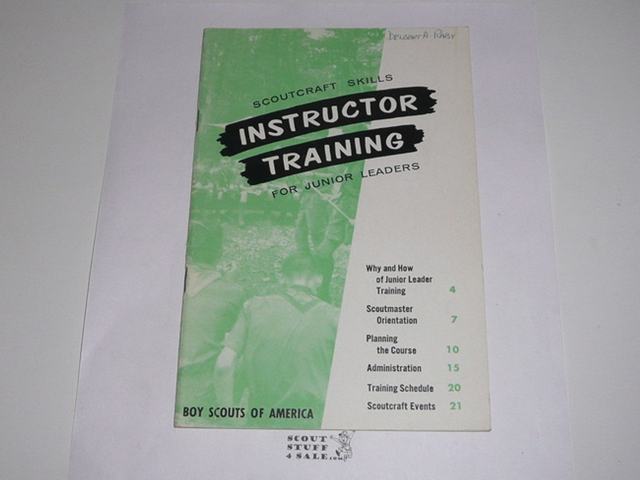 Scoutcraft Skills Instructor Training for Junior Leaders, 9-62 printing