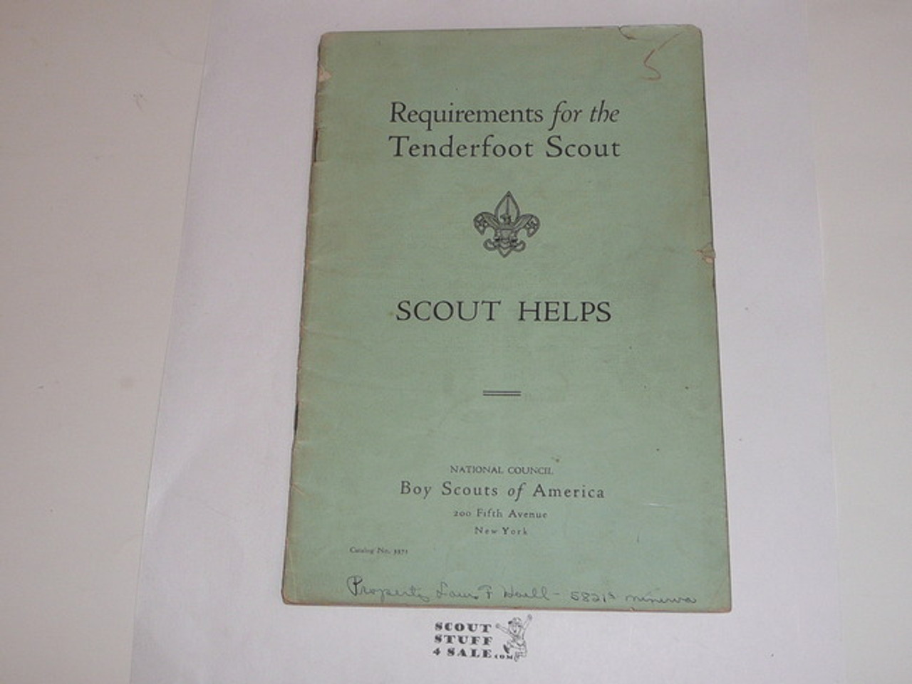 1926 Requirements for the Tenderfoot Scout, Scout Helps 20290