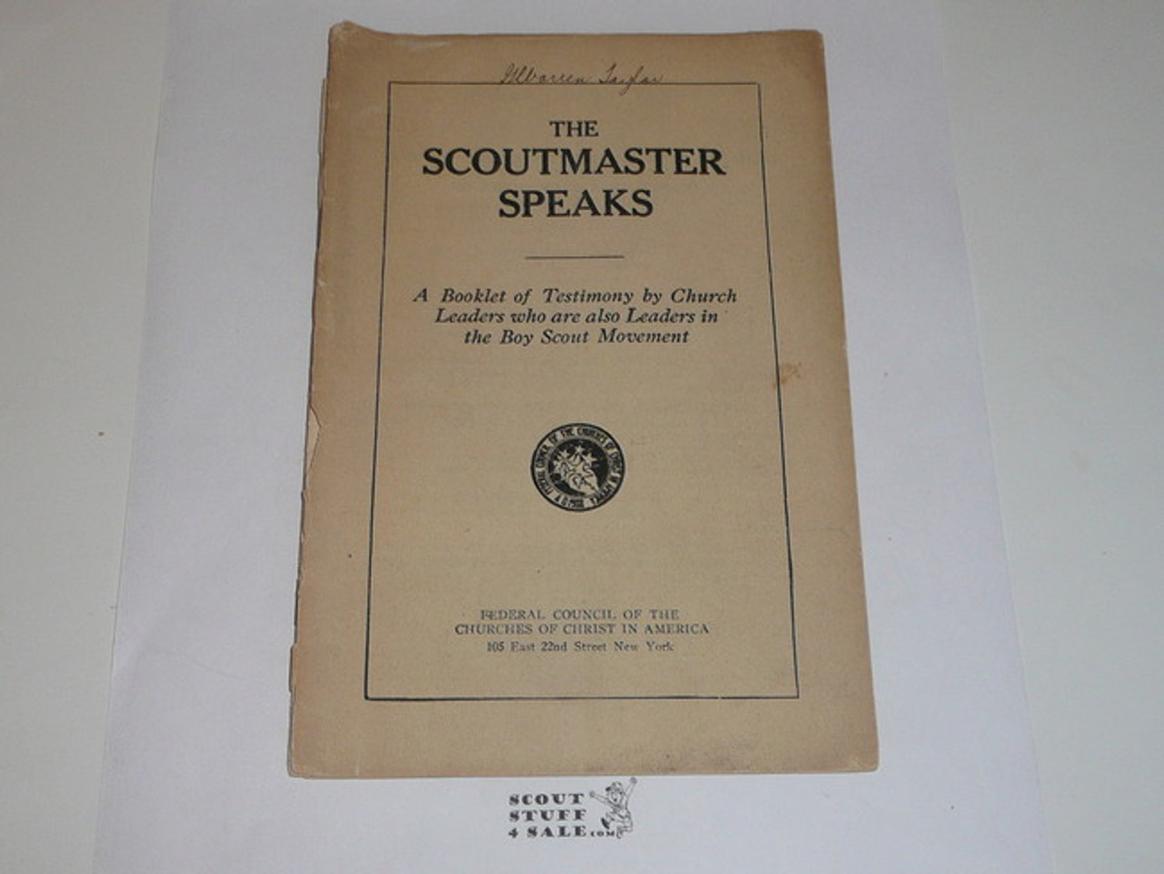 The Scoutmaster Speaks, Churches of Christ in America, covers separated, 1918