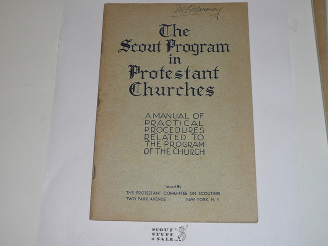 Protestant, The Scouting Program in Protestant Churches, mid-1930's printing