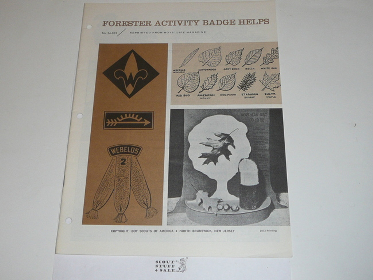 Forester Webelo Activity Badge Helps Boys' Life Reprint #26-053, 1972 Printing