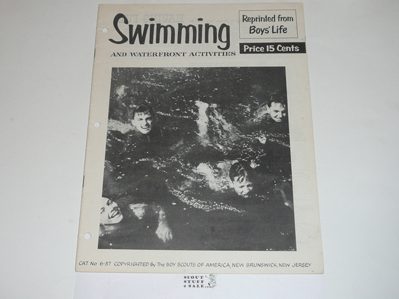 Swimming and Waterfront Activities Boys' Life Reprint #6-37, 1950's Printing with price bar