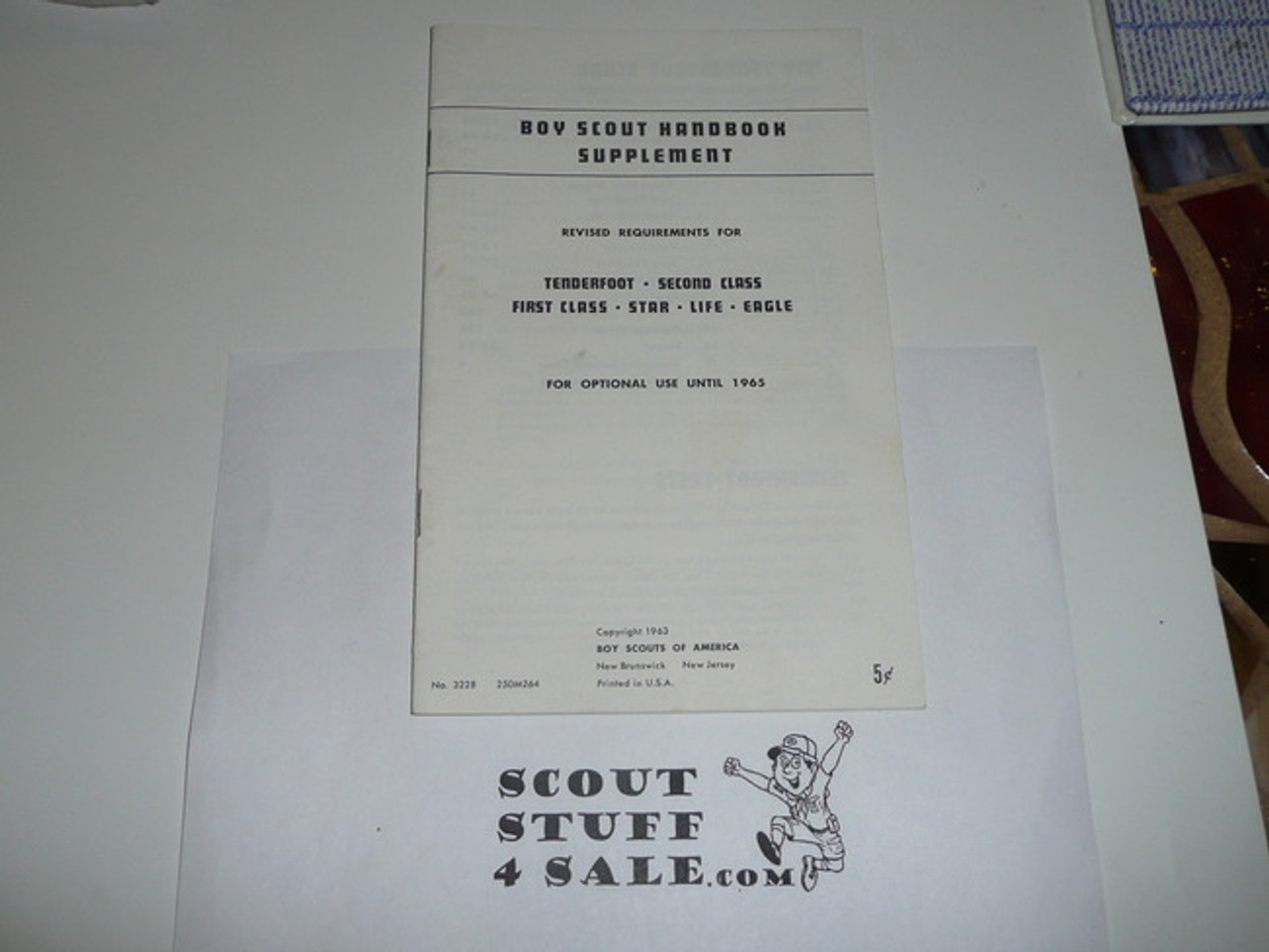1963 Boy Scout Handbook Supplement, 2-64 Printing