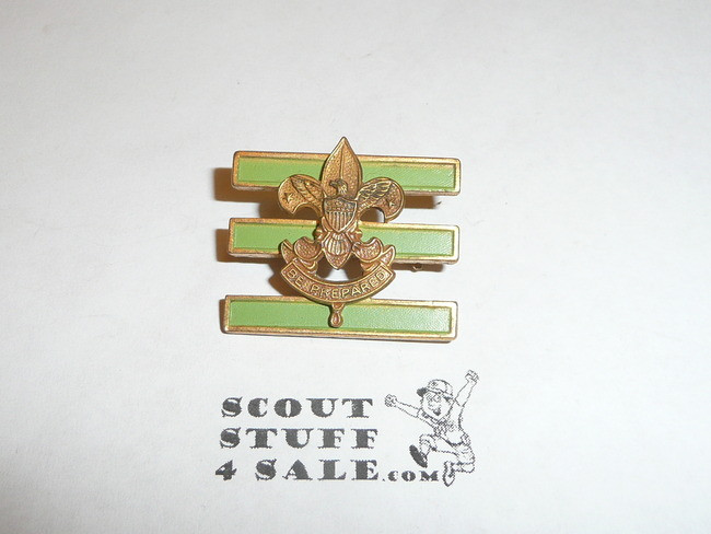 Junior Assistant Scoutmaster Hat Pin, Pointed Crown, Bent Wire Clasp