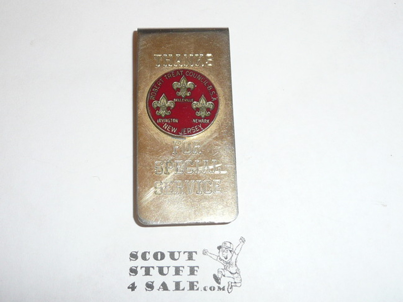 Robert Treat Council Silver Money Clip, used