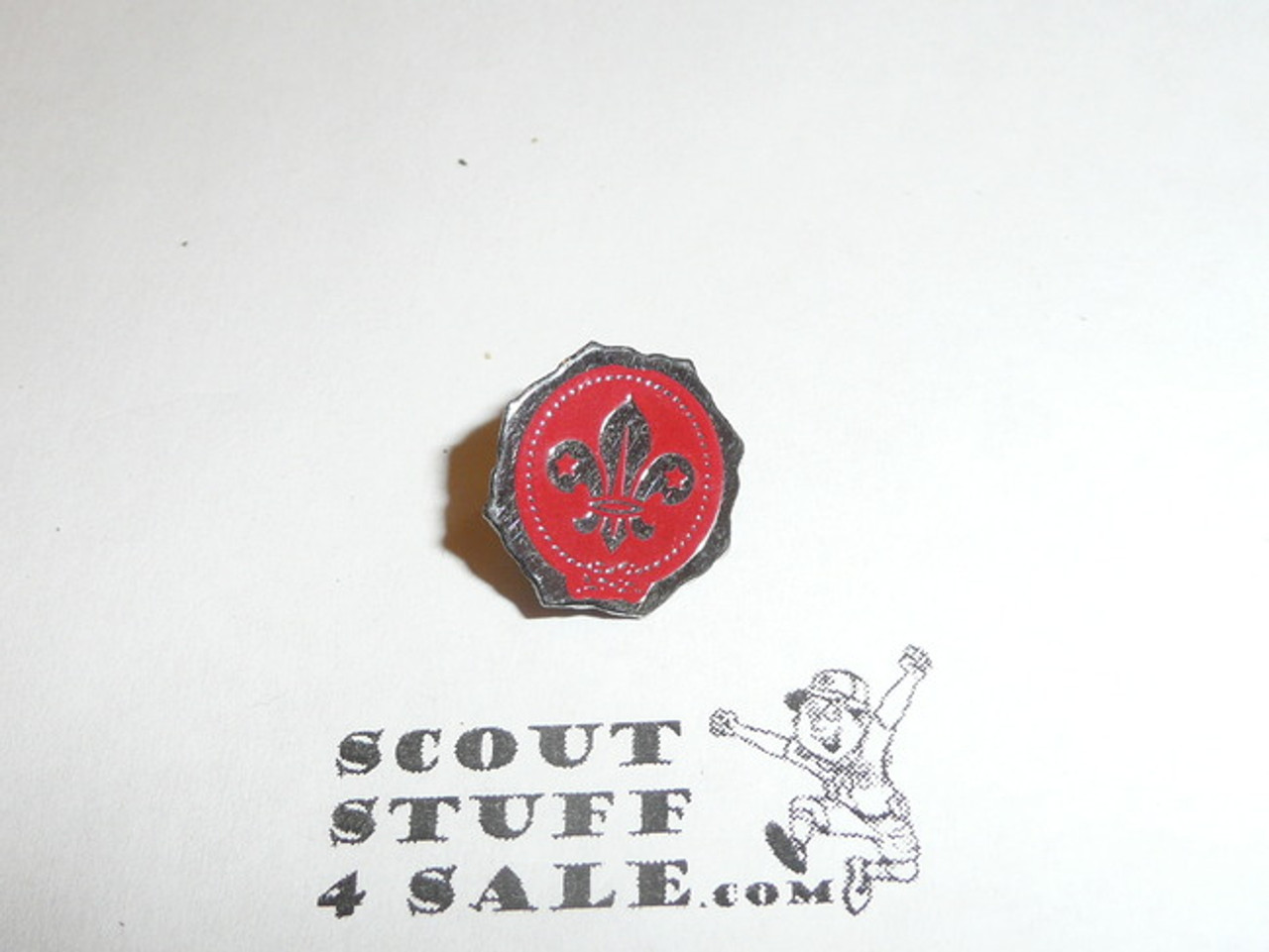 International Scouting Emblem Lapel Pin, red