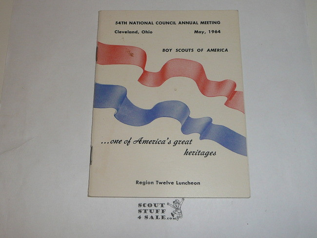 1964 54rd Annual National Boy Scouts of America Meeting, Region Twelve Luncheon Program