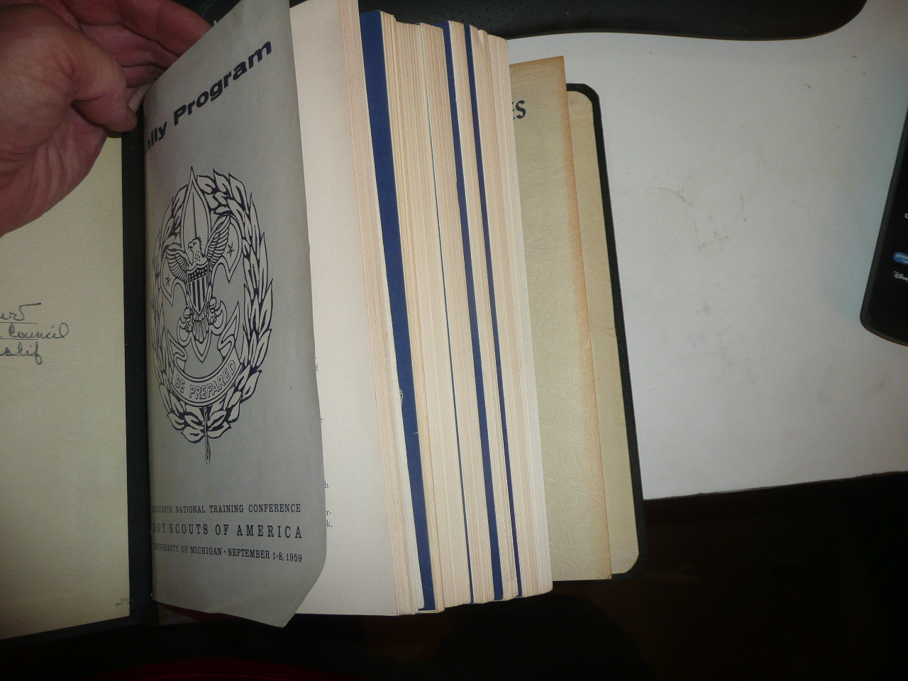 1959 Eleventh National Training Conference of Scout Executives Notebook Complete with inserts