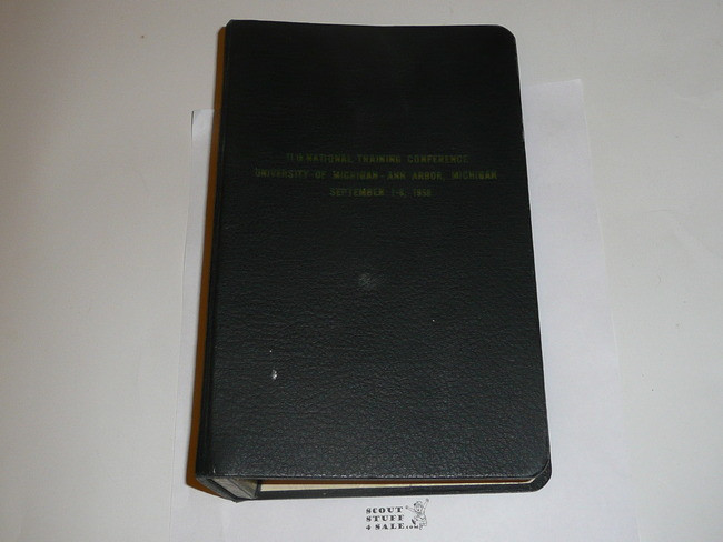 1959 Eleventh National Training Conference of Scout Executives Notebook Complete with inserts