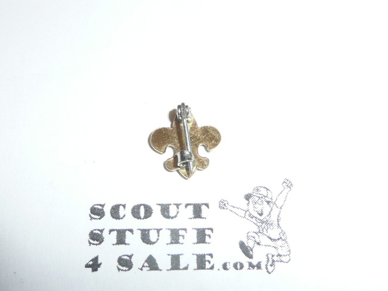 Boy Scout Lapel Pin, Gold Emblem, crude clasp