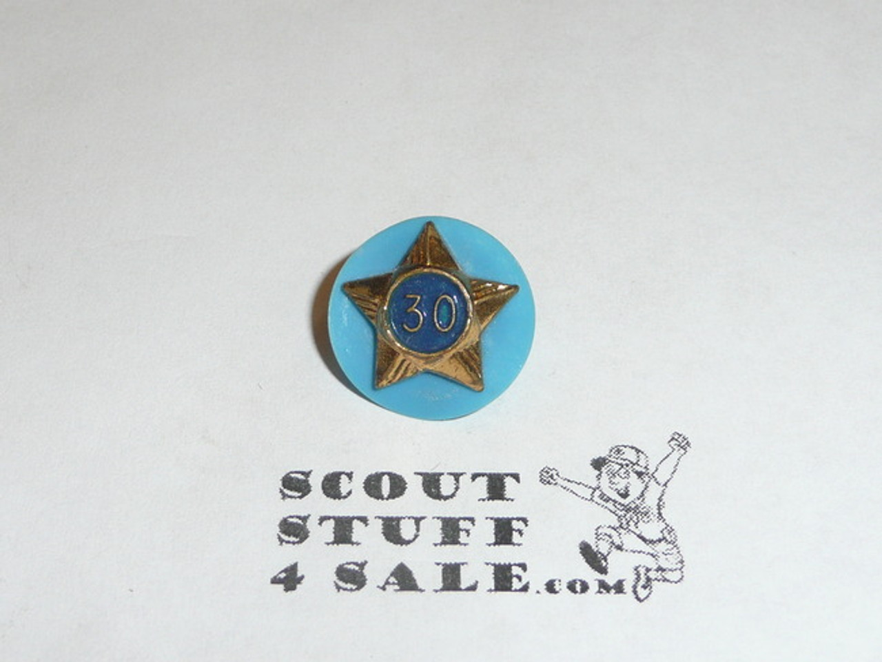 Boy Scout 30 Year Pin, Post Back