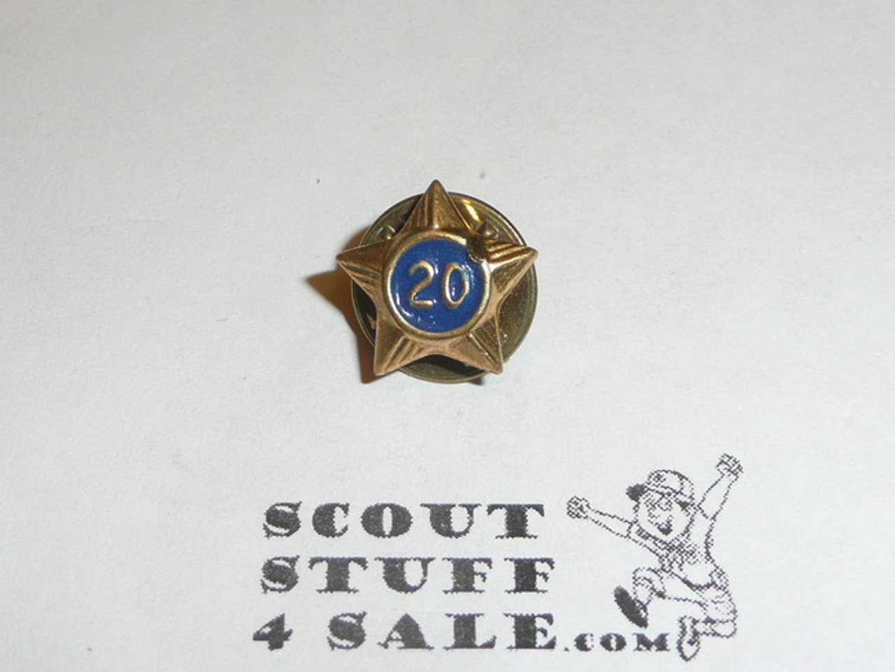 Boy Scout 20 Year Pin, Post Back