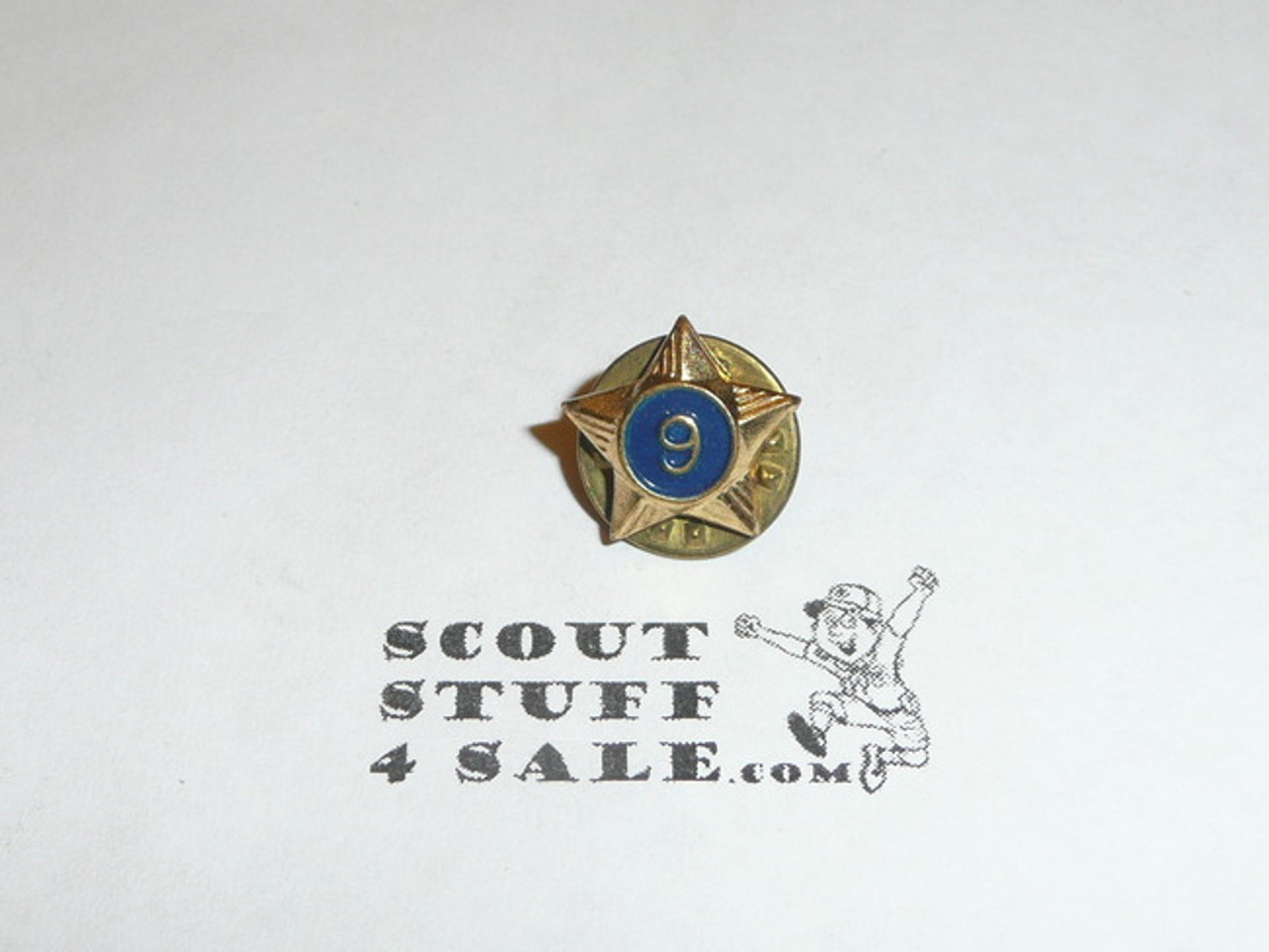 Boy Scout 6/9 Year Pin, Post Back