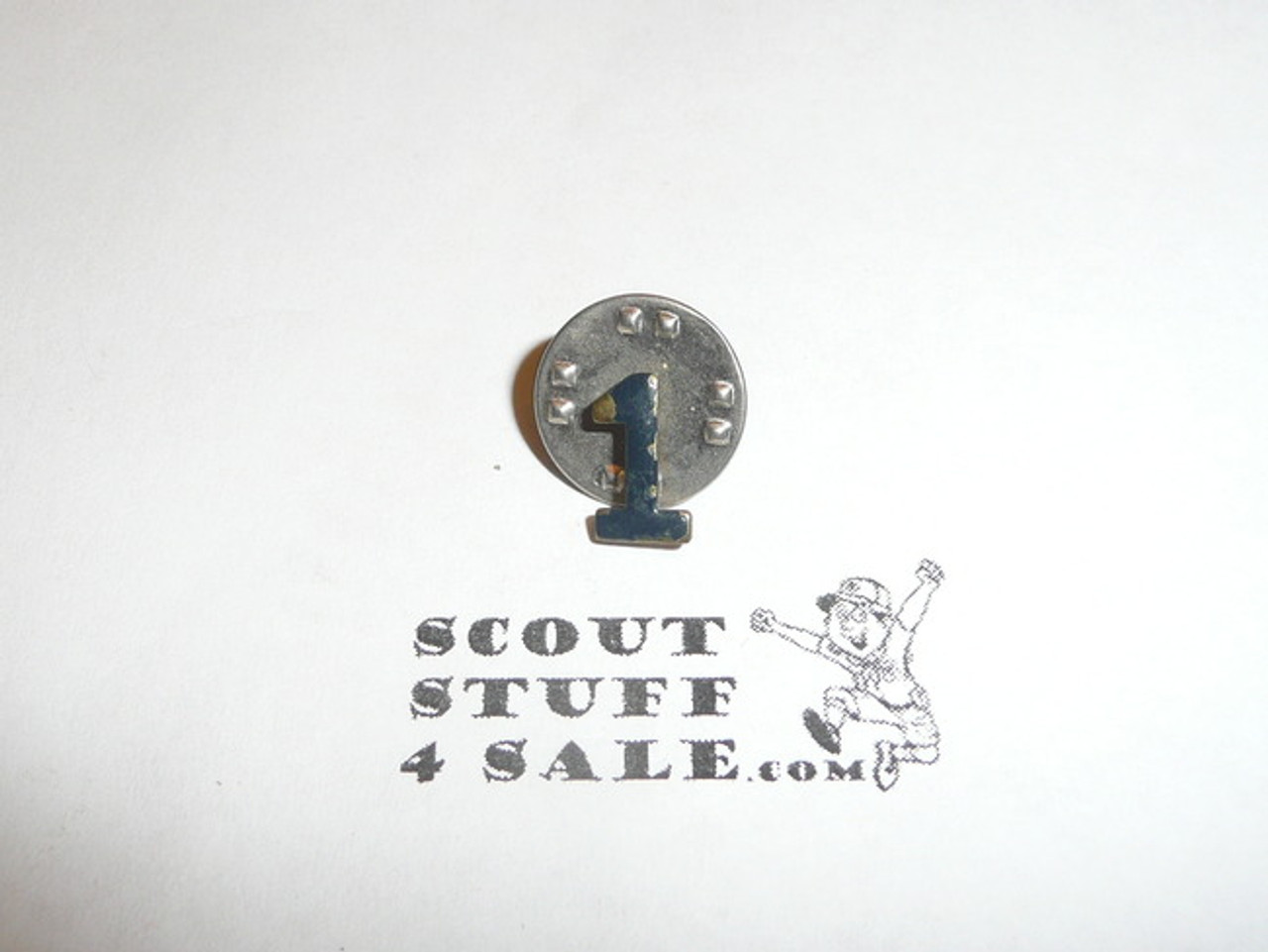 Cub Scout Metal Den Number Pin, Den 1