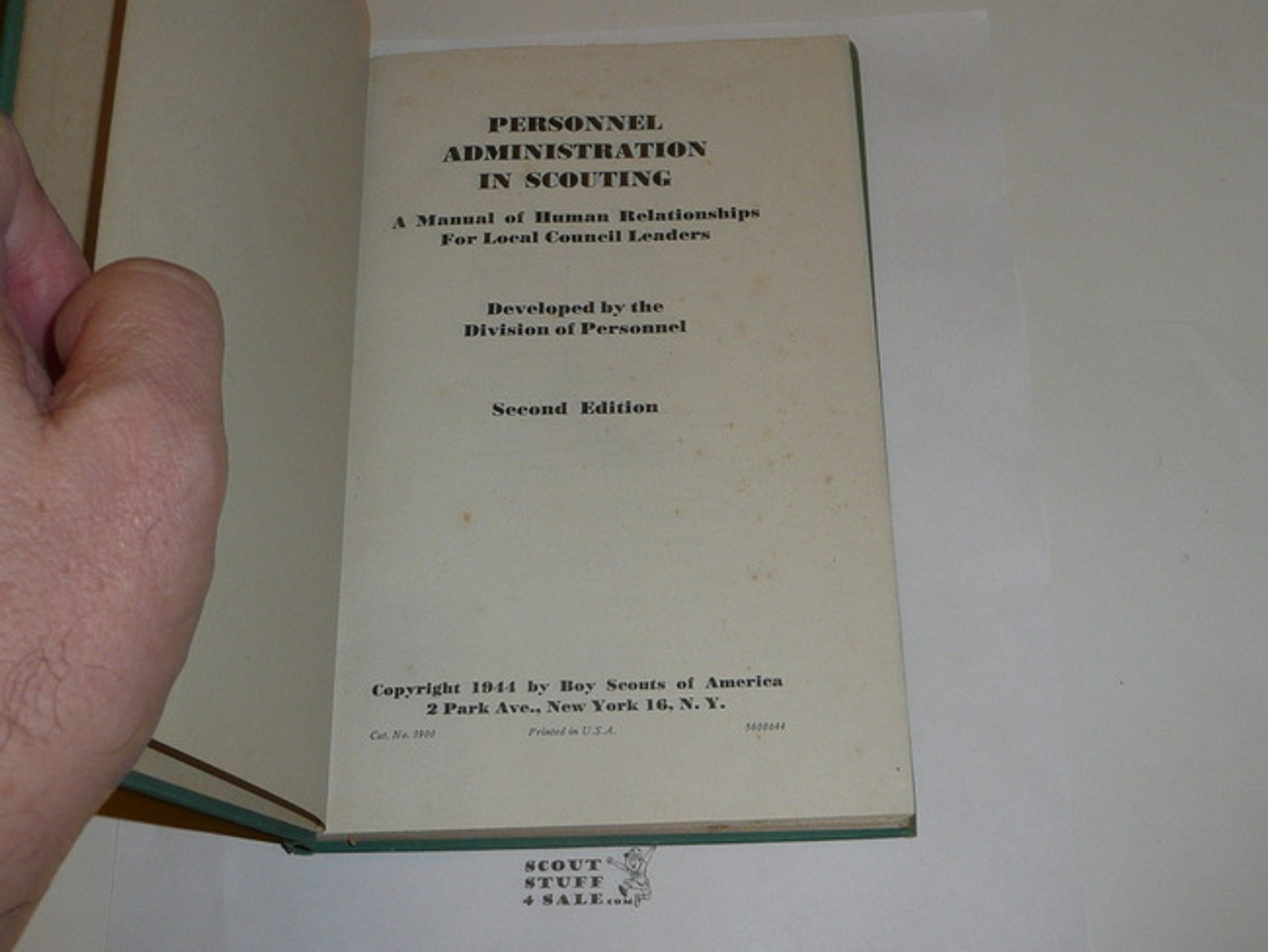 1944 Personnel Administration in Scouting, Second Edition, 6-44 Printing