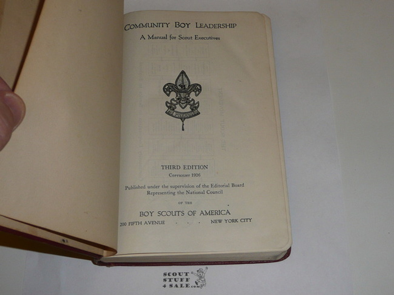 1926 Community Boy Leadership, A Manual for Scout Executives, Third Printing