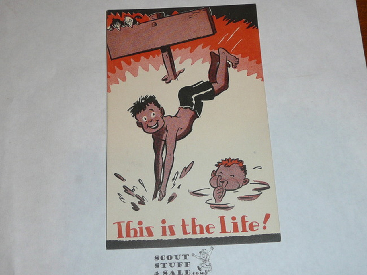 Generic BSA National Supply Cartoon Post card, This is the Life, 1947 (#2)