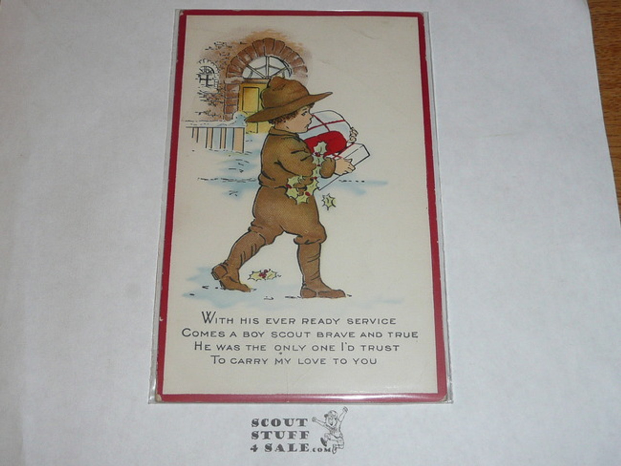 Boy Scout Christmas Post card, 1917 (#2)